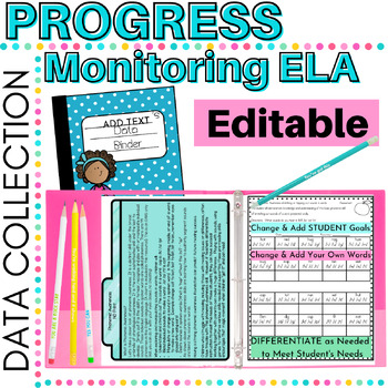 Preview of END OF YEAR ELA EDITABLE Data Collection Sheets | Student Data Tracking | RTI