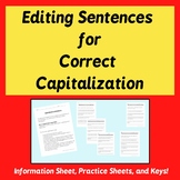 ELA Editing Writing for Correct Capitalization -middle hig