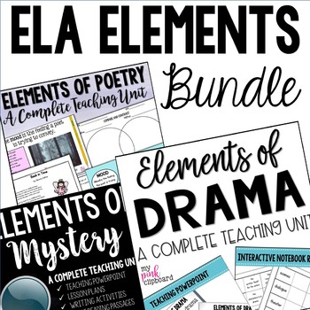 Preview of ELA Elements Bundle - Drama, Poetry, and Mystery Genres