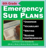 ELA: Emergency Sub Plans - 6th Grade