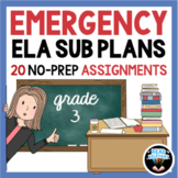 Emergency Sub Plans 3rd Grade ELA No-Prep Maternity Leave 