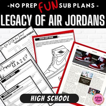 Preview of Air Jordans | ELA Emergency Sub Plans for High School | Fun Substitute Packet