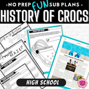 Preview of Crocs | ELA Emergency Sub Plans for High School | Fun Substitute Packet Lesson