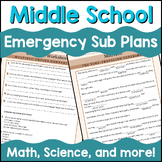ELA Emergency Sub Plans for Middle School