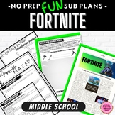 Fortnite | ELA Emergency Sub Plans for Middle School | Fun