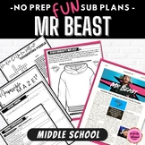 Mr Beast | ELA Emergency Sub Plans for Middle School | Fun