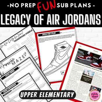Preview of Air Jordans | ELA Emergency Sub Plans | Upper Elementary | Fun Substitute Packet