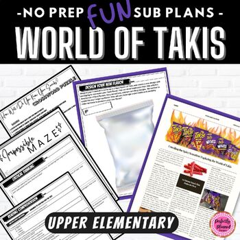 Preview of Takis | ELA Emergency Sub Plans for Upper Elementary | Fun Substitute Packet