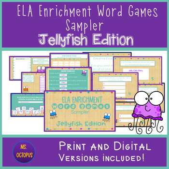 Preview of ELA Enrichment Critical Thinking Games Digital Word Work for Early Finishers