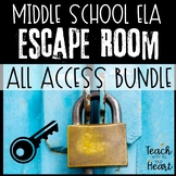 ELA Escape Room BUNDLE. Middle School Digital Escape Rooms