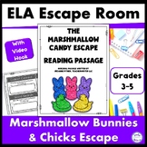 ELA Easter Escape Room Marshmallow Bunnies & Chicks Close Reading