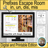 ELA Escape Room,  Prefixes Escape Room, End of Year Word S
