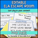 ELA Escape Room (editable) - Create Your Own Escape Room game
