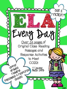Preview of ELA Every Day {Close Reading Passages and Response Sheets}
