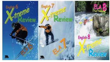 Preview of ELA Exam Review Middle School THREE PACK