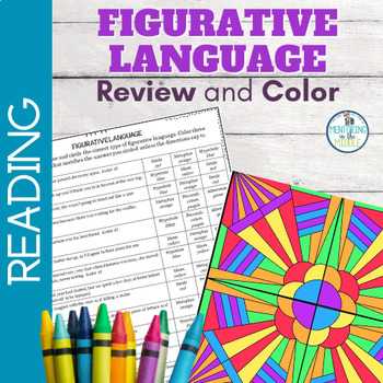 Preview of Figurative Language Color by Number ELA Review - Color by Code Activity