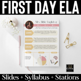 ELA First Day BUNDLE: Everything for back to school: Sylla