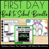 ELA First Day Middle School BUNDLE | Meet the Teacher | Ab