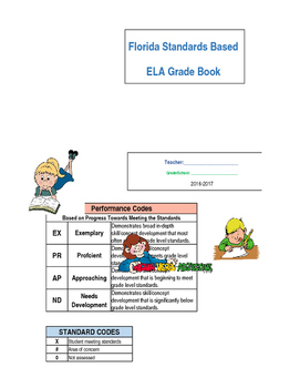Preview of ELA Florida Standards Based Report Card 5th Grade