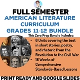 ELA Full Semester American Literature Curriculum Grades 11