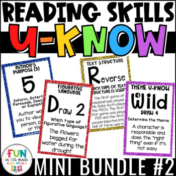 Preview of Reading Games Mini U-Know Bundle 2 | Reading Test Prep Review Games