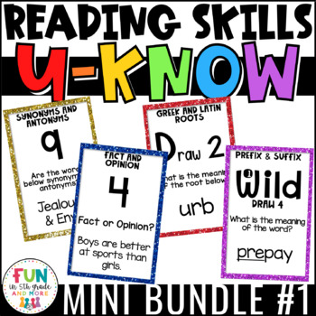 Preview of Reading Games Mini U-Know Bundle 1 | Reading Test Prep Review Games