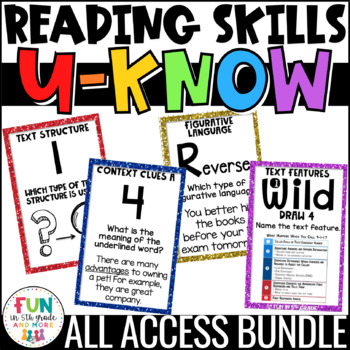 Preview of Reading Games | Reading Test Prep | Reading Review Games | Upper Elementary