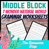 ELA & Geography 7 Wonders of the Natural World Grammar Wor