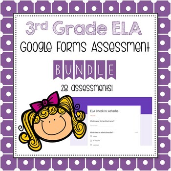 Preview of ELA Google Forms Assessments BUNDLE!