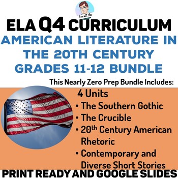 Preview of ELA Grades 11-12 Quarter 4 (Spring) American Literature Curriculum Bundle