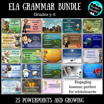 Preview of ELA Grammar PowerPoint Bundle {Growing}