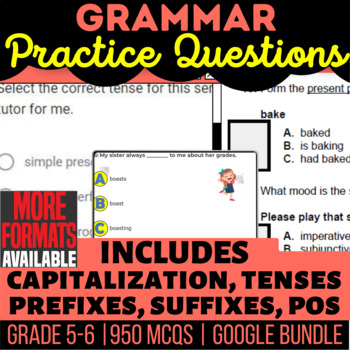 Preview of Grammar Review Worksheets | Google Docs Slides Forms | Digital Resources