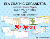 ELA Graphic Organizers: Printables and Assignable Google Docs