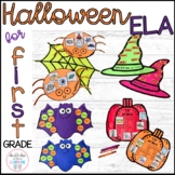 Halloween ELA Crafts for 1st Grade {ABC order, nouns, verb