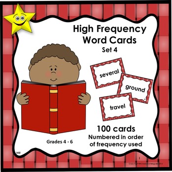 Preview of High Frequency Word Cards, Set 4