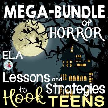 Preview of ELA Horror Mega Bundle | Language Arts Middle School & High School