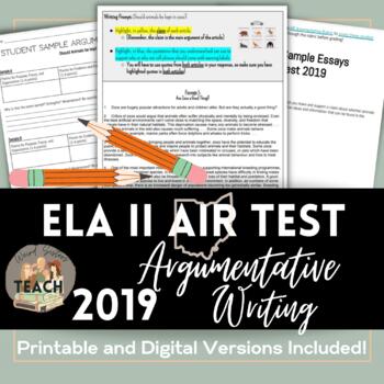 Preview of ELA II AIR TEST/OST Released 2019 Argumentative Writing, Test Prep, & Rubrics