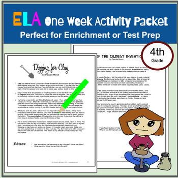 Preview of ELA Informational Text,  Enrichment,  Homeschool,  test prep,  writing prompt