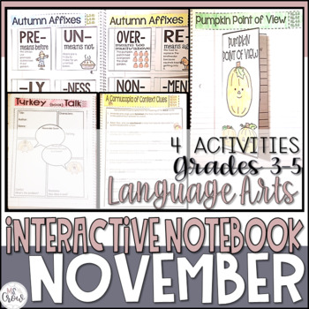 Preview of ELA Interactive Notebook November