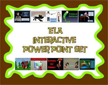 Preview of HUGE ELA Interactive PowerPoint Set