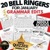ELA January Morning Work Language Arts Bell Ringers Gramma