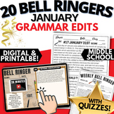 ELA January Morning Work Language Arts Bell Ringers Do Now