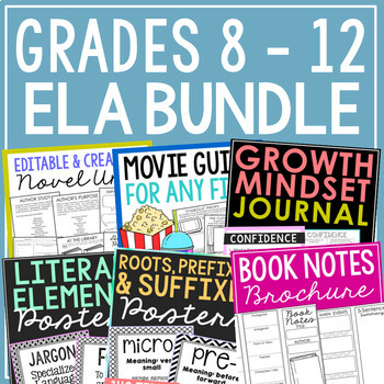 Preview of ELA Language Arts Activities | Creative Writing Journal | Reading Comprehension