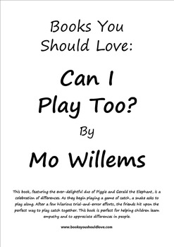 Preview of Mo Willems' Can I Play Too