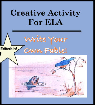 Preview of ELA Lesson Plan and Creative Writing Activity - What is a Fable? Write One! Fun