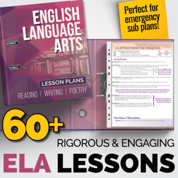 Preview of 60 Ready-to-Teach ELA Lesson Plans (Reading & Writing)  - Middle/High School