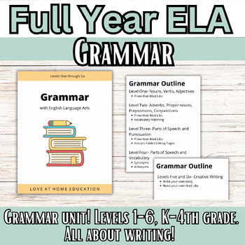 Preview of ELA Levels 1-6: Grammar (Unit 4)