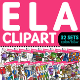 ELA & Literacy Mega Clipart Bundle: Alphabets, Idioms, Hom