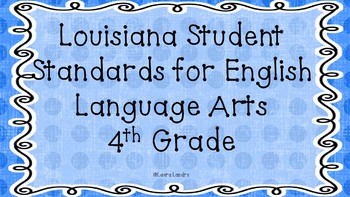 Preview of ELA Louisiana Student Standards