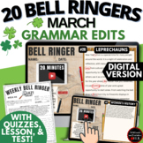 ELA MARCH Morning Work Language Arts Bell Ringers Grammar 